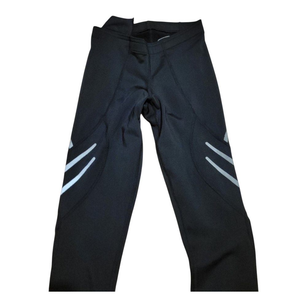 SUGOI Black Cycling Leggings with Silver Stripes